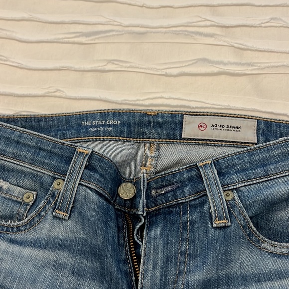 WOMENS AG jeans the stilt crop cigarette crop ripped jeans in 26 - Picture 5 of 8